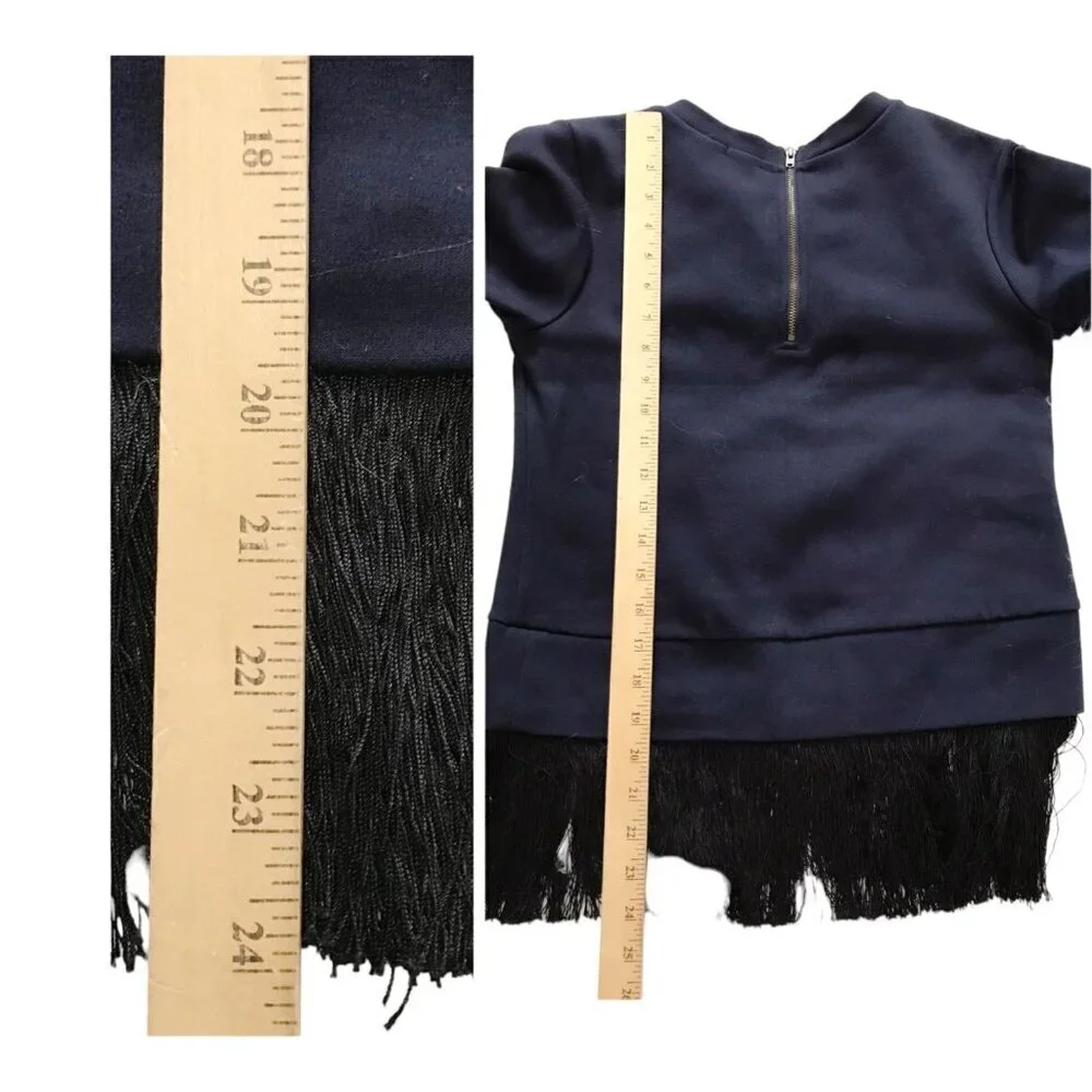 J. Crew sweatshirt with fringe hem, Size XXS